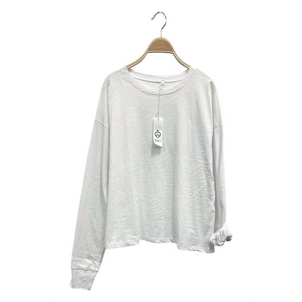 NEW FABINA anytime long sleeve tee in white